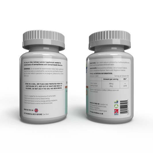 VitaThrive® Calcium Lactate 300mg Tablets (100 count)