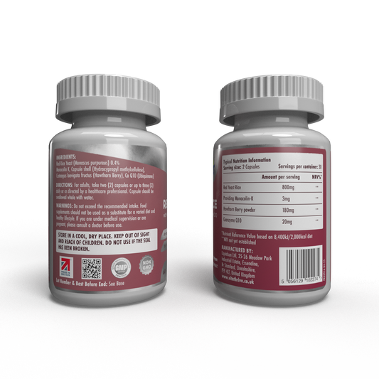 VitaThrive® Red Yeast Rice with Hawthorne Berry and Co-Enzyme Q10-60 Capsules