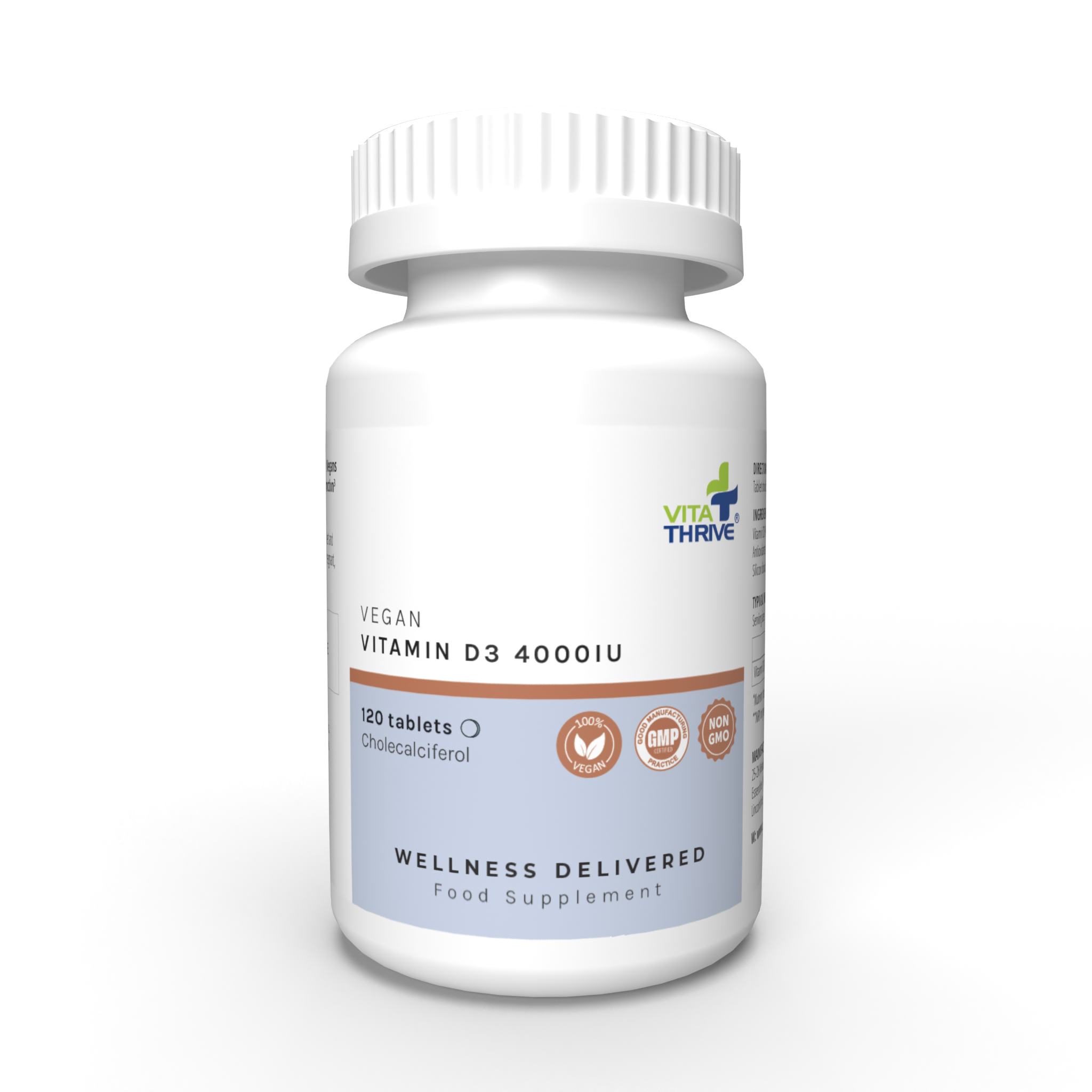VitaThrive® Vegan Vitamin D3 400iu– 120 Tablets