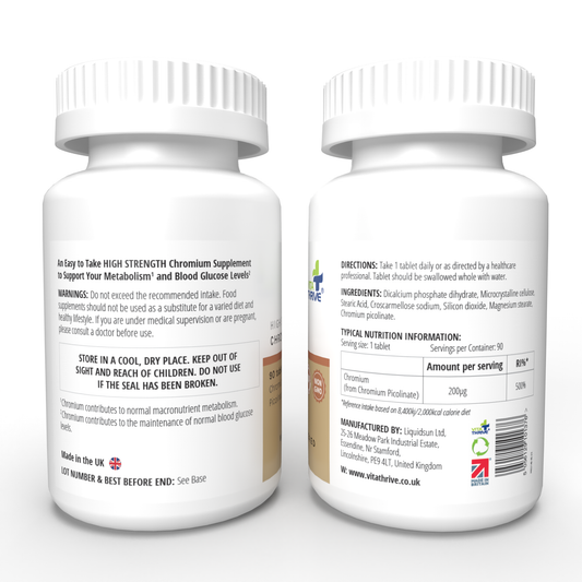 VitaThrive® Chromium Picolinate 200µg Tablets