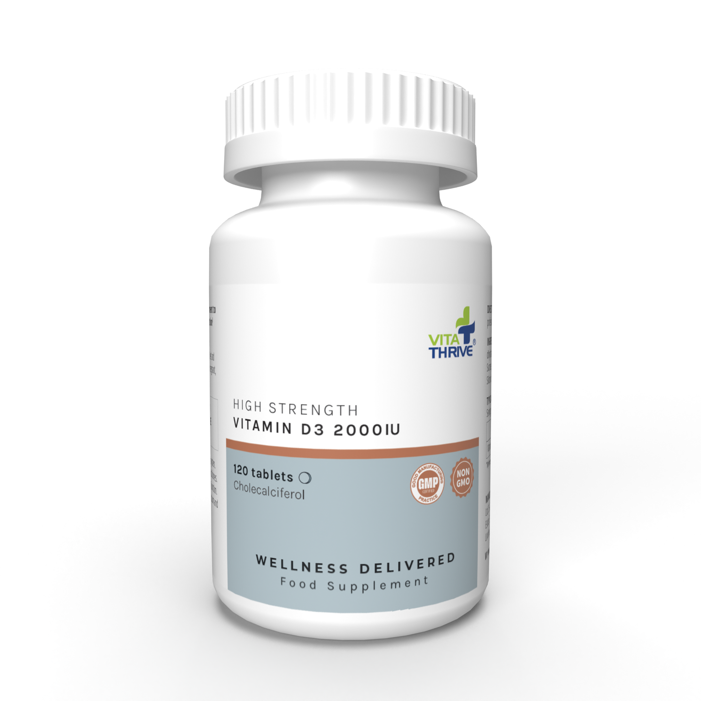 VitaThrive® High Strength Vitamin D3 2,000iu (50µg) Tablets