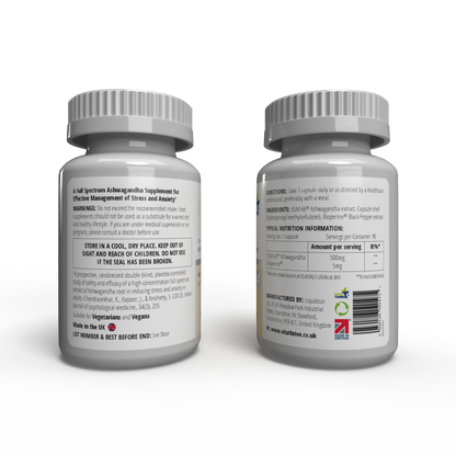 VitaThrive® KSM-66® Ashwagandha 500mg with Bioperine® Capsules - 90 Count