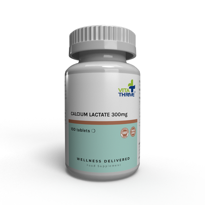 VitaThrive® Calcium Lactate 300mg Tablets (100 count)