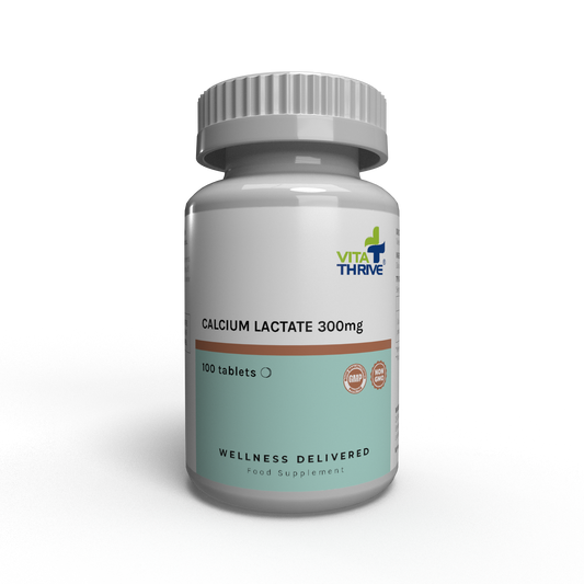 VitaThrive® Calcium Lactate 300mg Tablets (100 count)