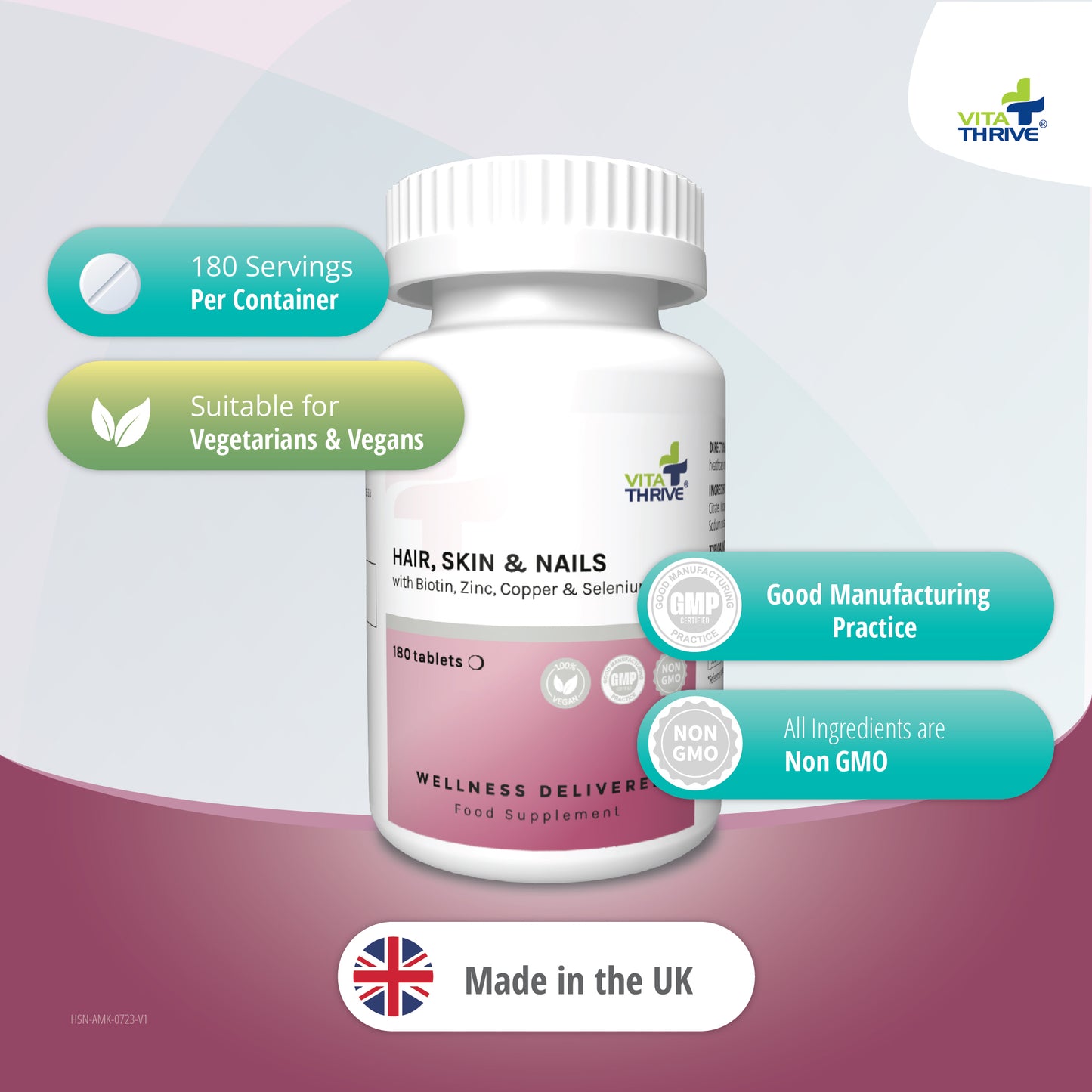 VitaThrive® Hair, Skin & Nails - 180 Tablets