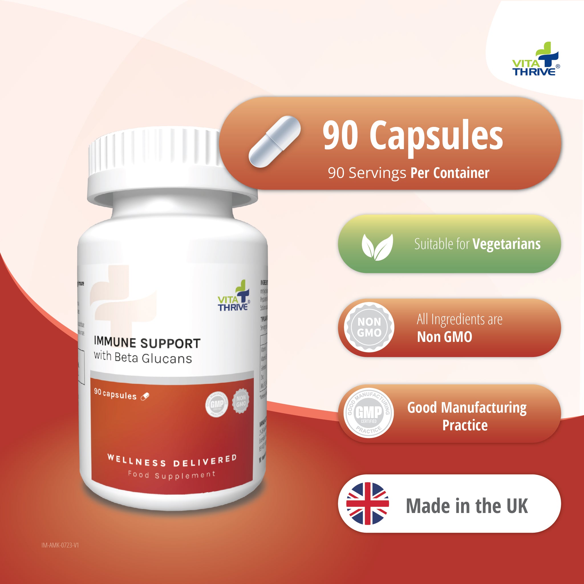 VitaThrive® Immune Support with Beta Glucans - 90 Capsules