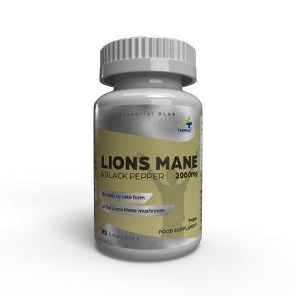 VitaThrive® Lions Mane 2,000mg & Black Pepper Capsules