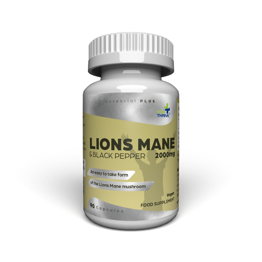 VitaThrive® Lions Mane 2,000mg & Black Pepper Capsules