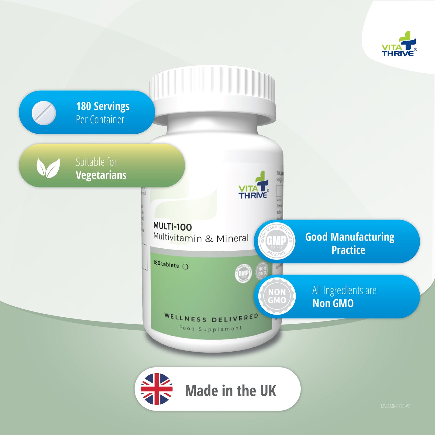 VitaThrive® Multi-100 - 180 Tablets