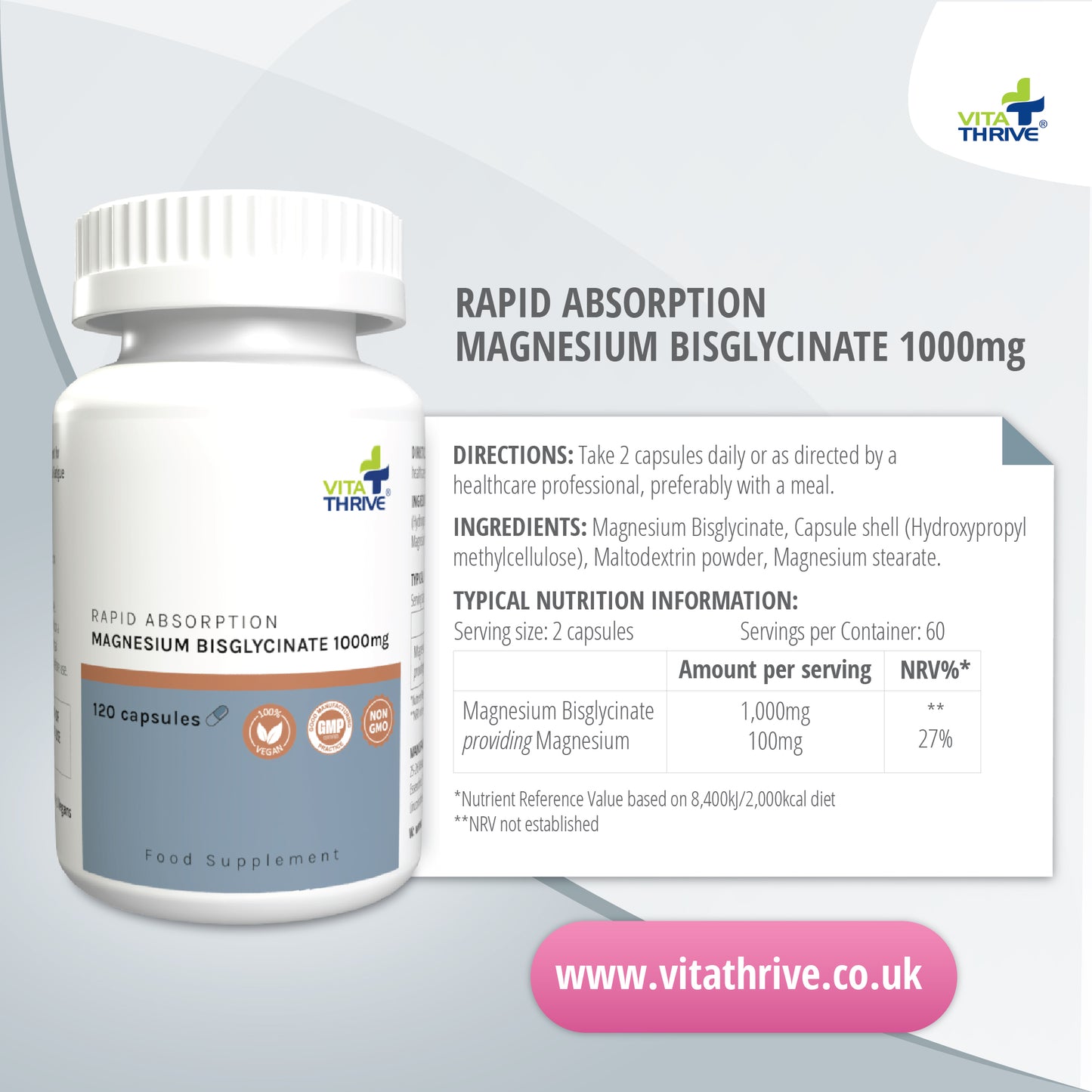 أقراص VitaThrive® Thiamin 50 مجم