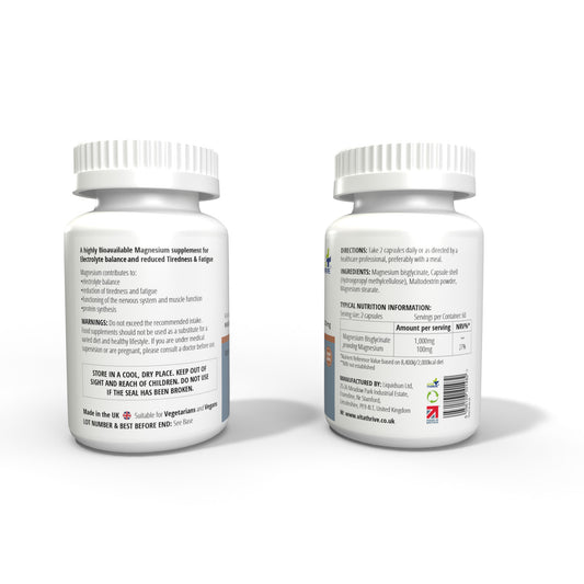 VitaThrive® Rapid Absorption Magnesium Bisglycinate 1,000mg – 120 Capsules