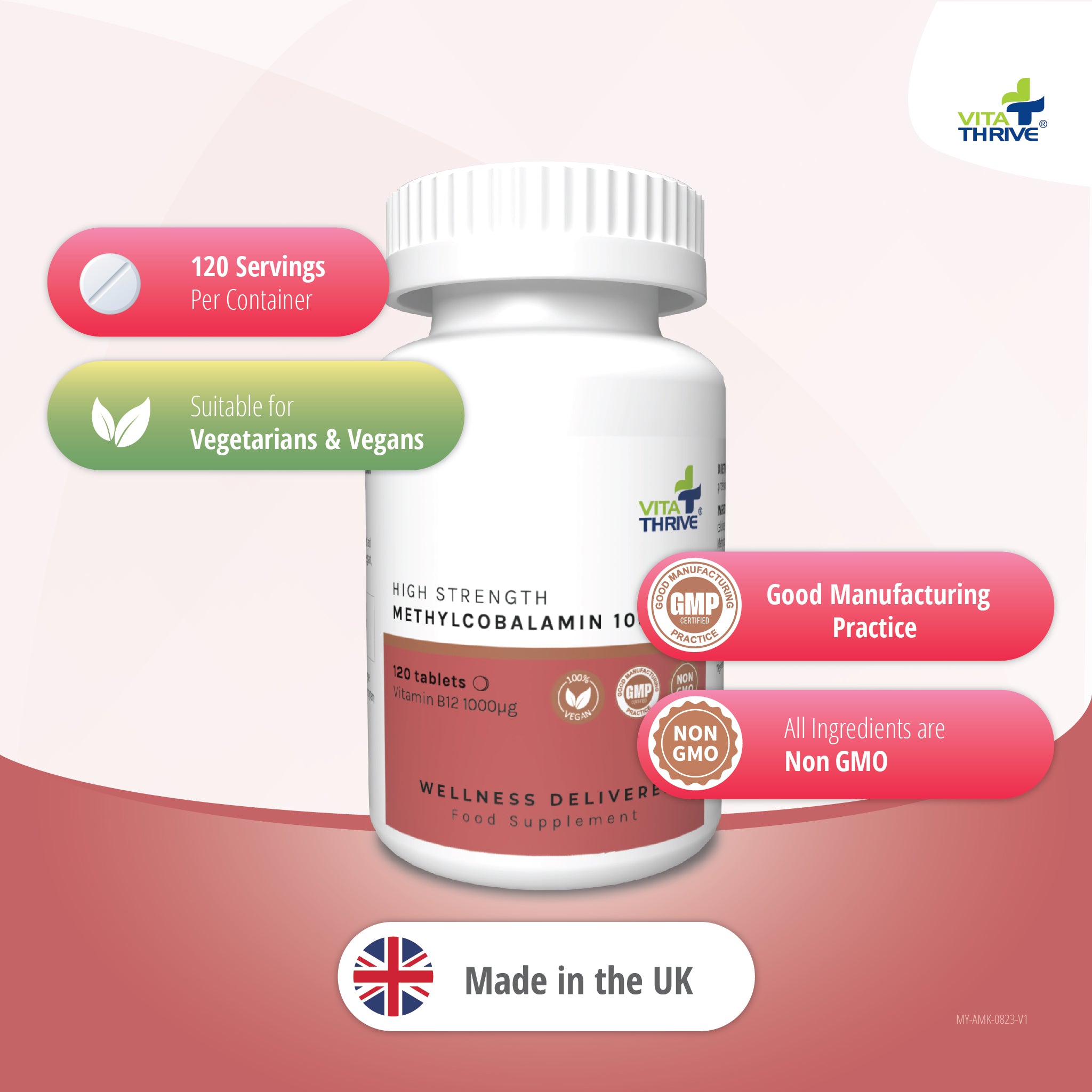 أقراص VitaThrive® Folic Acid 400 mg