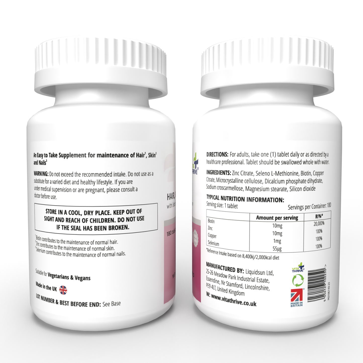 VitaThrive® Hair, Skin & Nails - 180 Tablets