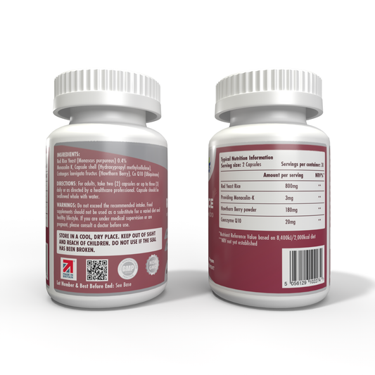VitaThrive® Red Yeast Rice with Hawthorne Berry and Co-Enzyme Q10-60 Capsules