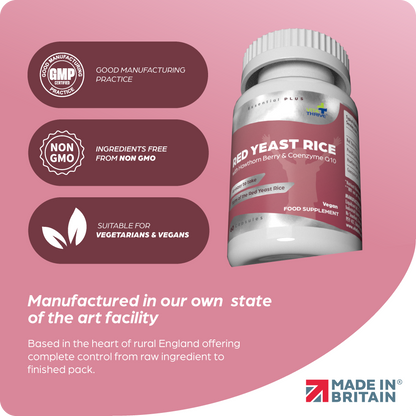 VitaThrive® Red Yeast Rice with Hawthorne Berry and Co-Enzyme Q10-60 Capsules