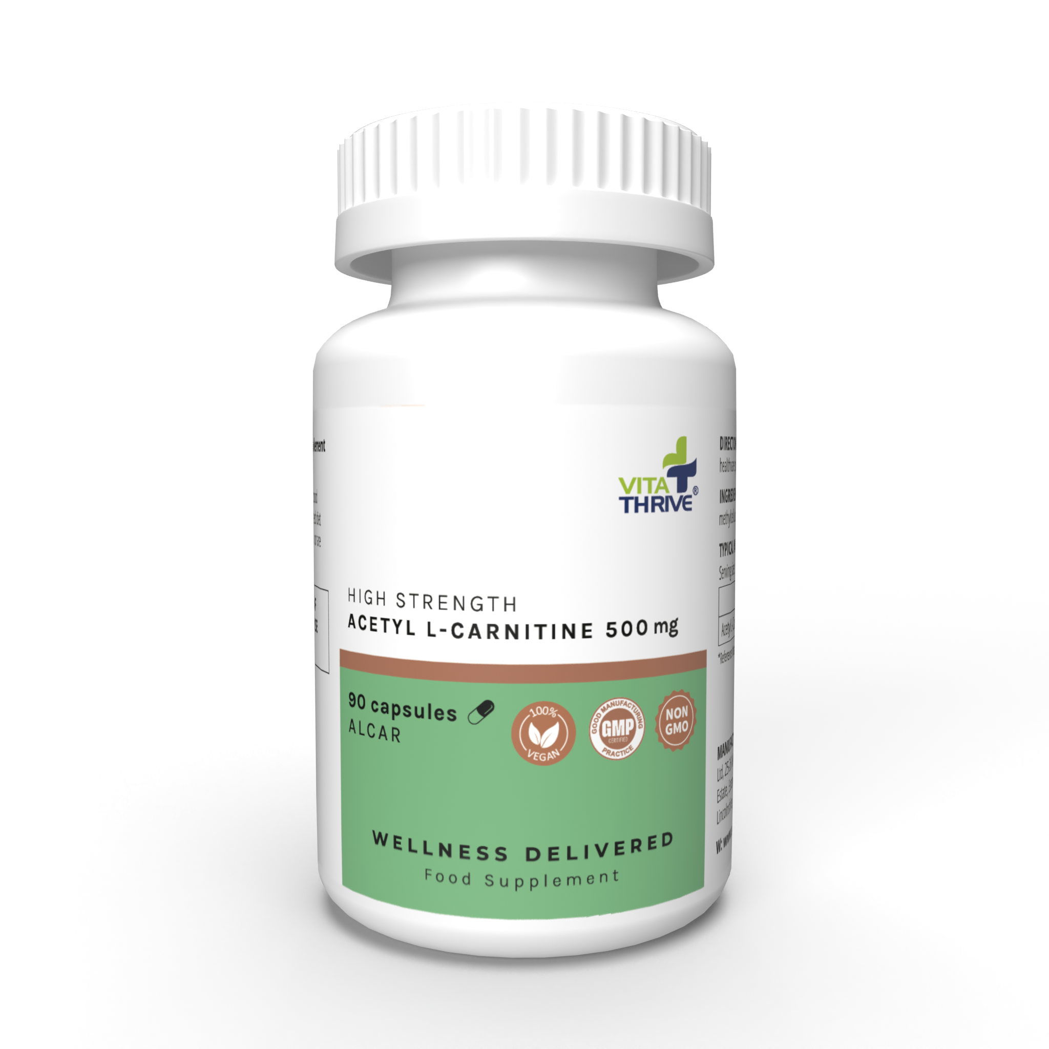 VitaThrive® Acetyl L Carnitine 500mg – 90 Capsules