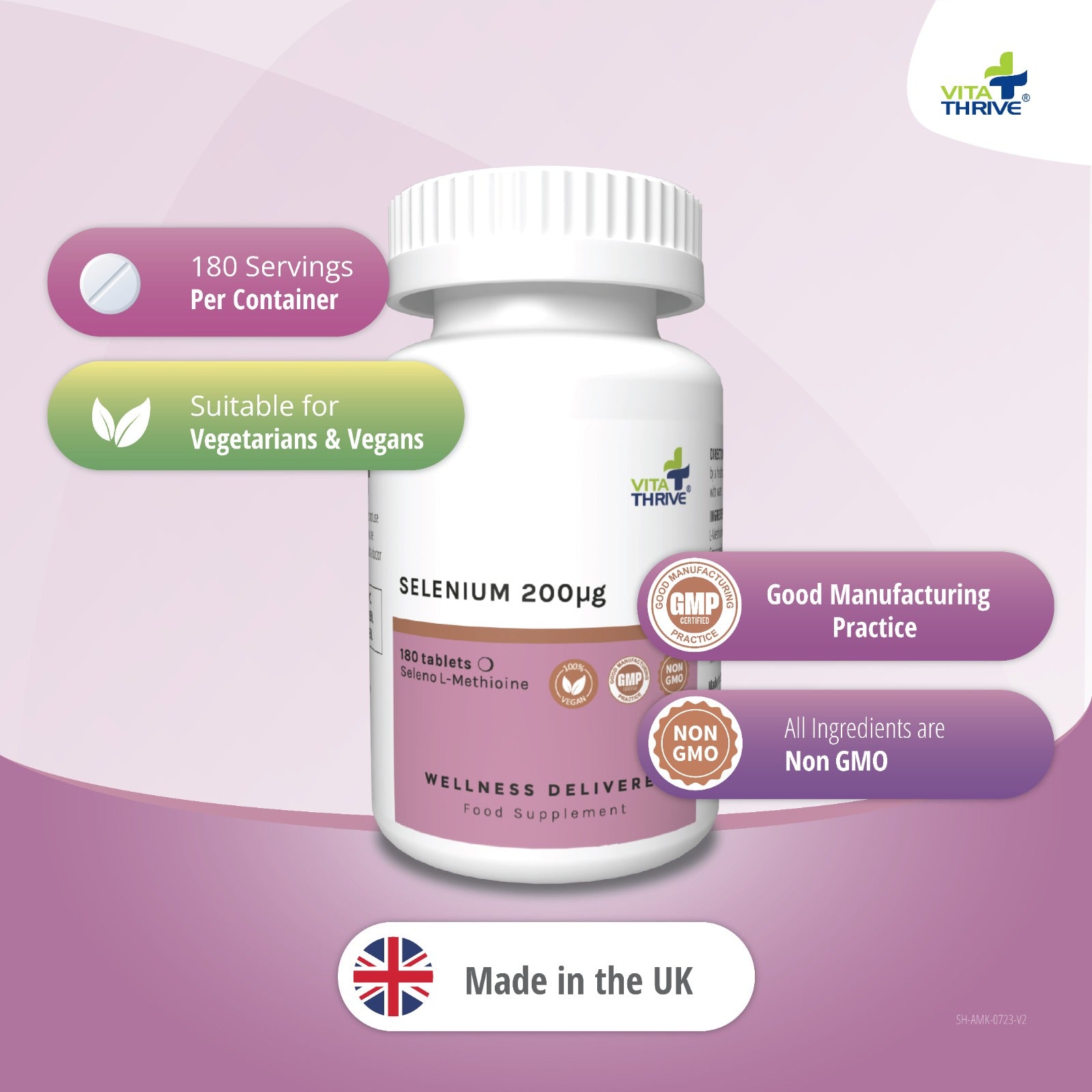 VitaThrive® Selenium 200µg - 180 Tablets