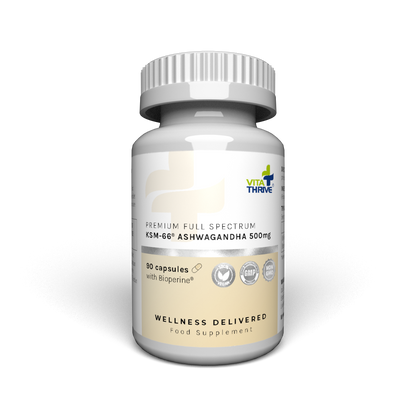 VitaThrive® KSM-66® Ashwagandha 500mg with Bioperine® Capsules - 90 Count