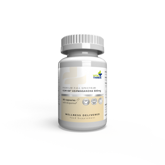 VitaThrive® KSM-66® Ashwagandha 500mg with Bioperine® Capsules - 90 Count