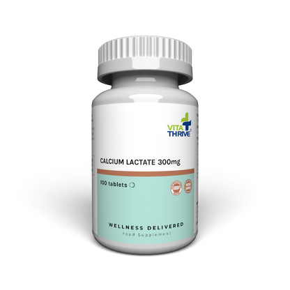 VitaThrive® Calcium Lactate 300mg Tablets (100 count)