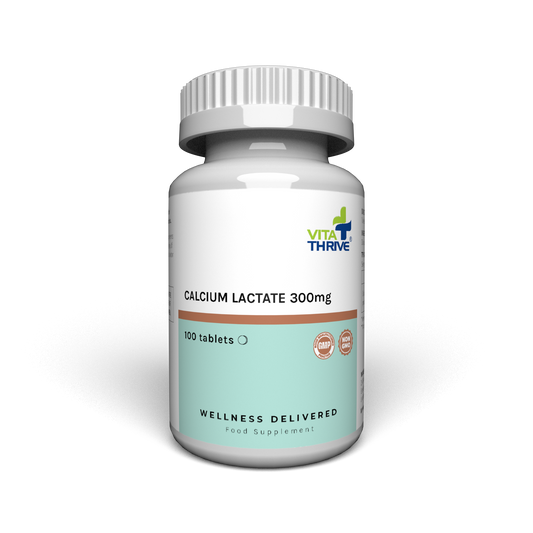 VitaThrive® Calcium Lactate 300mg Tablets (100 count)