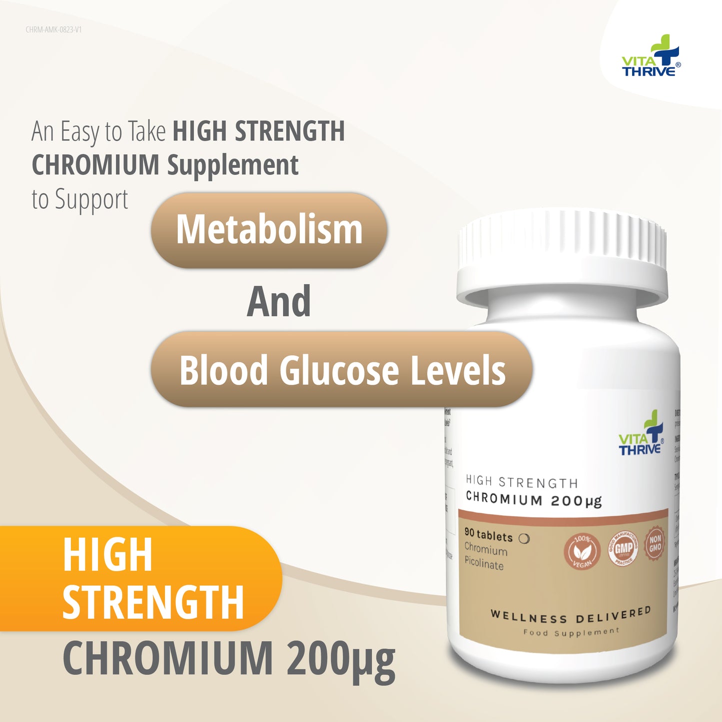 VitaThrive® Chromium Picolinate 200µg Tablets