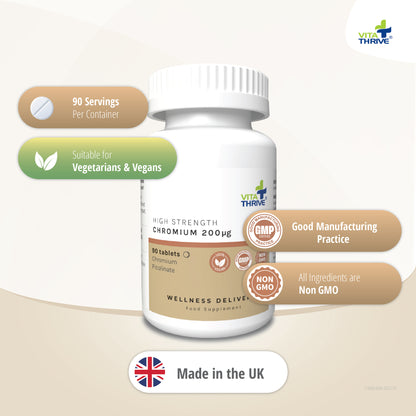 VitaThrive® Chromium Picolinate 200µg Tablets