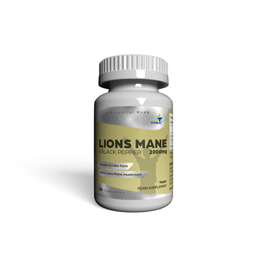VitaThrive® Lions Mane 2,000mg & Black Pepper Capsules